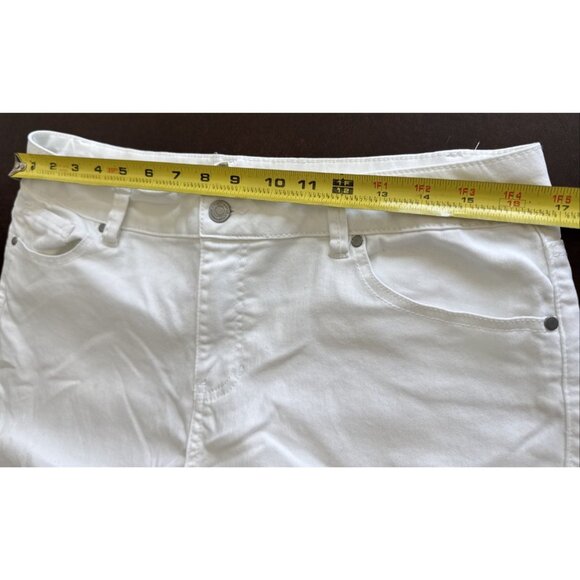 Artisan NY Womens White Cotton Lace-Up Capri Pants Size 14 - Picture 8 of 10